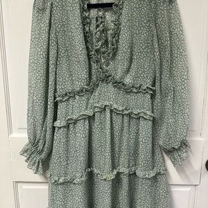 Dokotoo Womens Casual Female Autumn Sexy V Neckline Long Sleeve Leopard Print